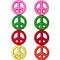 Multicolor Dyed Reconstituted Stone Peace Sign Beads, 15mm by Bead Landing™